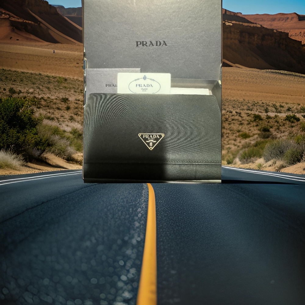 Prada long wallet new in box with COA